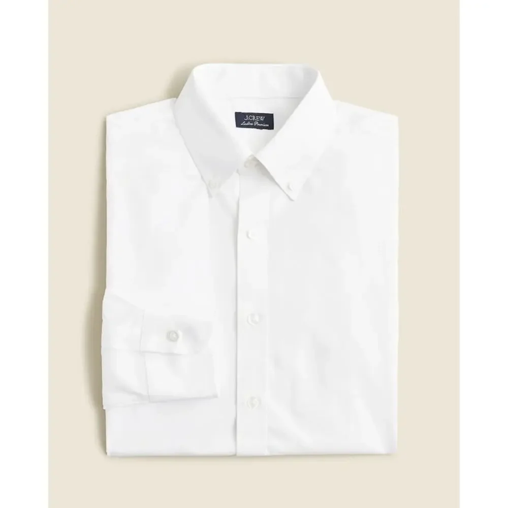 NWT J. Crew Men's Ludlow Premium Fine Cotton Dress Shirt White M